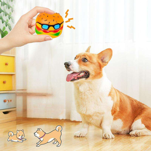 2025 nuovo suono che rende realistico Hamburger Hamburger cucciolo Pet Dog che allena Cheeseburger giocattoli squittiscono giocattolo da masticare - Product Image 3