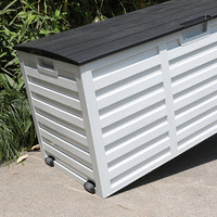 Allsome — boîte de rangement en plastique, banc d'extérieur étanche, boîte de jardin