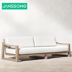 Juego de muebles de exterior de formas clásicas de diseño romano Sofá de madera de teca sostenible de primera calidad moderno - Product Image 5
