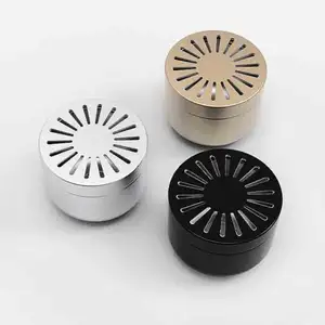 150ml/5.07oz Customized Aluminum Cosmetic Jar With Hollow Hole Cover For Car Home Air Freshener Cream