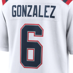 เสื้อฟุตบอลอเมริกันเย็บตะเข็บแบบ2025 10เดรก Maye 6 Christian gonzalez 12 TOM-BRADY 9 Matthew judon ทีมสั่งทำ - Product Image 5