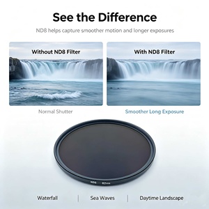 Waterproof Glass Density Filter Set ND8 ND16 ND32 ND64 55mm-105mm UV Filters For Insta360 Ace Pro Action Camera - Product Image 3