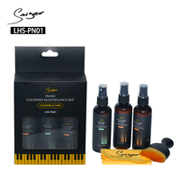 For LHS-PN01 Piano Cleaning Kit | 2x100ml Polish Key Cleaner 30x30cm Cloth & Brush for Upright Grand & Digital Pianos