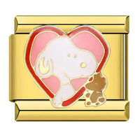 Vente chaude En Acier Inoxydable Personnalisé DIY Snoopy Charme Italien Personnage De Dessin Animé Mignon Italien Charmes Bracelet Bijoux Cadeaux