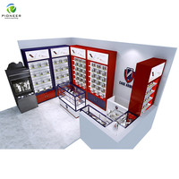 Salon de lunettes personnalisé, étagère d'exposition de 3 pièces, magasin optique, vitrine de lunettes de soleil, raccords de meubles