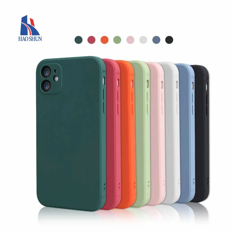 Hot Selling Rubber Silicone Phone Case For Iphone 14 13 Pro 12 11 Xsmax Shockproof With Logo Liquid Silicon Phone Cases