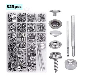 Stainless Steel 316 Marine Canvas Tent Clothes Bag Snap Button Fastener 15x14mm 3pcsx10sets Blister Packing <b>Yacht</b> Boat Hardware - Product Image 3