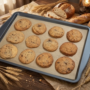 Papel de Hornear de Silicona Plano, Pre-cortado, de Doble Cara, Antiadherente, Sin Blanquear, de Grado Alimenticio, para Pan, Galletas y Repostería, Venta al Por Mayor - Product Image 1