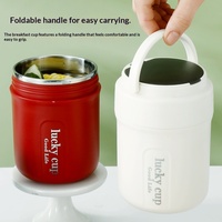 Bocal alimentaire isotherme en acier inoxydable avec cuillère, couvercle anti-fuite, récipient thermique pour soupes, repas chauds ou froids, thermos de voyage pour le bureau