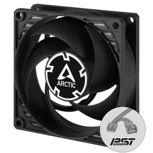ARCTIC P8 PWM PST - 80mm Case <b>Fan</b> PST, Pressure Optimised, Ultra Quiet Motor, <b>Computer</b>, <b>Fan</b> Speed: 200-3000 rpm, Black - Product Image 1