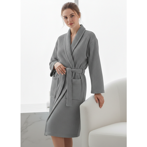 Elegante Bata de Baño de Hotel de Lujo, 100% Algodón, Juego de Batas de Felpa de Calidad Spa, Perfecta para Relajarse Después de la Ducha - Product Image 6