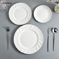 Vaisselle en porcelaine fine neuve en gros pour la restauration, les buffets, les hôtels, les restaurants, assiettes et plats en céramique blanche pour mariage