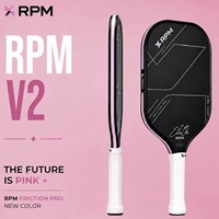 Moderner RPM Ella Oh V2 Pink Carbonfaser Pickleball-Schläger mit 16mm Tri-Density PP-Kern für Vibrationskontrolle auf dem Spielfeld