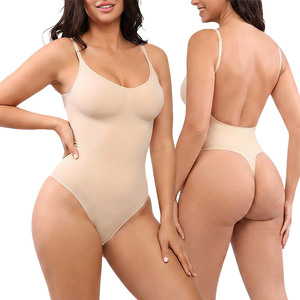 En gros Combinaison de yoga une pièce sculptante, style string, à maintien moyen du bas du dos, respirante et sans couture - Product Image 1