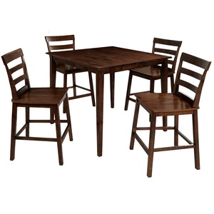 Juego de comedor de altura de mostrador de madera maciza VIET NAM, 5 uds., para interiores con estilo contemporáneo moderno - Product Image 1