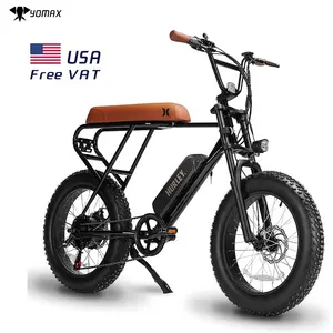 Usa Hurley Mini Deining Elektrische Fiets, 4-Inch Brede Banden Fiets, shimano 6-Speed E-Bike, Zwart Lichaam, Quick Levering Gratis Btw