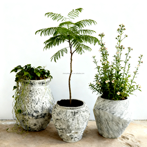 Macetas de Arcilla de Óxido de Magnesio MGO, Color Blanco Camel, Ecológicas para Hogar, Jardín, Balcón, <span class=keywords><strong>Piscina</strong></span>, Tamaño Grande, Personalizadas - Product Image 2