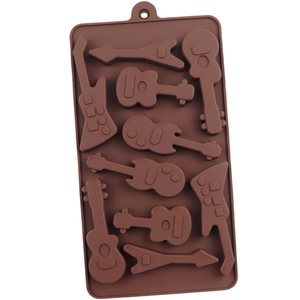 1248 Venta caliente 10 agujeros forma <span class=keywords><strong>de</strong></span> violín todo tipo <span class=keywords><strong>de</strong></span> silicona <span class=keywords><strong>musical</strong></span> molde <span class=keywords><strong>de</strong></span> <span class=keywords><strong>chocolate</strong></span> bandeja <span class=keywords><strong>de</strong></span> hielo molde reutilizable hogar panadero gomoso hacer DIY - Product Image 3