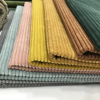 Tissé simple colorant personnalisé velours côtelé sac tissu matériaux Nylon polyester large Wale tapisserie d'ameublement canapé velours côtelé gratuit personnalisé trame T/T