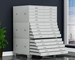 Classeur en acier moderne A0/A1 avec 5 tiroirs et serrure à clé pour usage bureautique - Product Image 1