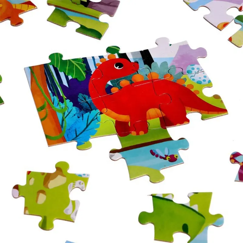 어두운 퍼즐 63 조각 어린이를위한 디노 월드 2D 퍼즐