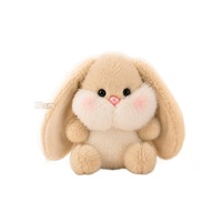 Peluche Lapin Mignon à Grandes Oreilles, Rembourrage Coton PP, Petit Lapin Porte-clés Breloque Sac, Figurine 12cm Unisexe pour Tous Âges