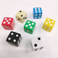 Dés mini polyédriques de 10 mm blancs et noirs à coins droits, petits dés à points pour jeux de société, jeux de casino, jeux de société d'art, dés personnalisés