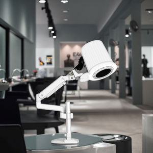 Aspirateur de poussière pour ongles 80W avec lampe LED dimmable et <span class=keywords><strong>pince</strong></span>, pour table de manucure, salon de beauté, filtre intégré - Product Image 1