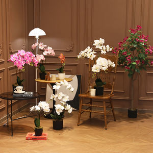 Planta Artificial de Orquídea en Maceta de 75 cm, Tacto Realista, Plástico Ecológico, Decoración para el Hogar y el Jardín, Blanco/Rosa/Naranja JWP354 - Product Image 5