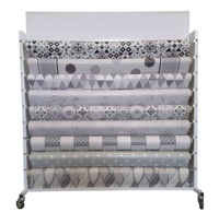 Étagère de présentation pour nappes, sur pied, taille personnalisée pour les magasins de détail, présentoir pour nappes double face