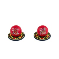 Boules de Baoding en fer, art traditionnel chinois, boules décoratives pour exercices manuels, pour collection et cadeau, avec boîte cadeau elliptique