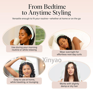 Set Arricciacapelli Senza Calore in Raso con Logo Personalizzato, per <span class=keywords><strong>Ricci</strong></span> Morbidi Senza Crespo, Fascia per Arricciare i Capelli Durante la Notte - Product Image 6