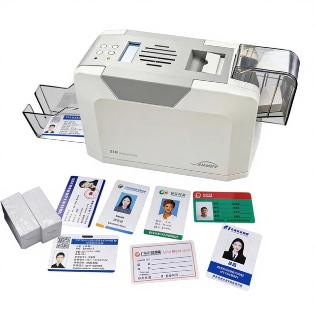 Desktop Single Side Card Printing Machine PVC Card Printer for Employee Campus Health Cards Student ID Cards Membership Cards
