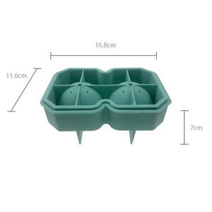 Moule à glaçons créatif en silicone à 2 cavités en forme de balle de <span class=keywords><strong>golf</strong></span>, écologique, flexible et durable, pour la fabrication de glaces - Product Image 2
