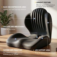Coussin lombaire ergonomique en mousse à mémoire de forme en forme de L, oreiller de soutien pour la taille pour la correction de la posture en voiture et au bureau