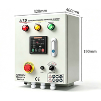 Armoire de distribution électrique ATS 11KW 64A avec disjoncteur PLC, 220V, compatible universellement pour générateur diesel/essence, appartement, supermarché, urgence