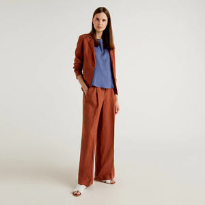 Produttori di abbigliamento Logo personalizzato abbigliamento da ufficio di alta qualità <span class=keywords><strong>pantaloni</strong></span> da donna allentati Plus Size <span class=keywords><strong>pantaloni</strong></span> gamba larga per le donne - Product Image 3