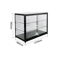 Vitrine d'exposition en verre de nouvelle conception avec éclairage LED, cadre en aluminium, comptoirs d'exposition sur pied, vitrines pour magasins de tabac