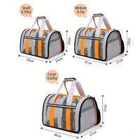 Sac de transport pliable pour animaux de compagnie, sac à bandoulière respirant pour chien, grande capacité, portable, pour extérieur, vente en gros