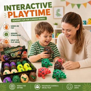 Vente en gros : Jouet anti-stress en forme d'œuf de dinosaure de la marque KL, couleurs assorties, jouet sensoriel, option logo personnalisé pour les fêtes - Product Image 2