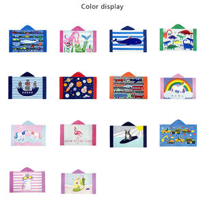 Serviette de plage pour enfants personnalisée 100% coton, <span class=keywords><strong>poncho</strong></span> de plage à capuche doux pour la peau, serviette de plage absorbante pour la piscine - Product Image 6
