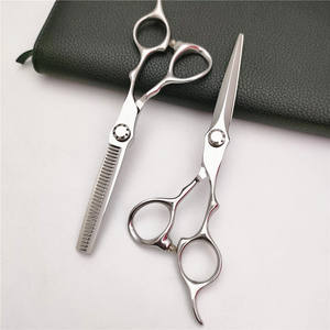 Ciseaux de coiffure professionnels Mo, 6,0 pouces, lame en acier inoxydable, manche long, pour barbiers et salons - Product Image 1