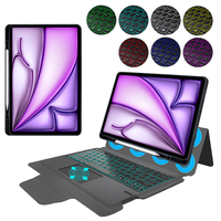 Sihirli Touchpad Combo kablosuz klavye Tablet iPad kılıfı hava 13 2024 2025 M3 ile ayrılabilir arka kapak