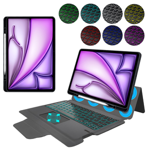 <span class=keywords><strong>Magic</strong></span> Touchpad Combo Wireless <span class=keywords><strong>Keyboard</strong></span> Tablet funda para iPad Air 13 2024 2025 M3 con cubierta trasera desmontable - Product Image 2
