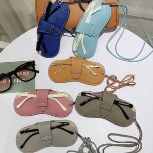 Factory Custom Logo Sunglasses Storage Bag Pressure Resistant Ins Eyeglasses <b>Case</b> Anti-lost Lanyard <b>Glasses</b> Protective Cover - Product Image 1