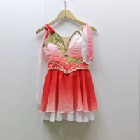 Jupe de Costume de Cupidon Professionnel Rouge Ombre Vêtements de Danse Lyrique pour Femmes pour Performance de Salle de Bal Filles Vêtements de Danseuse de Scène