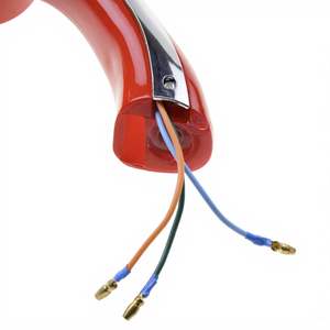 GY6 <span class=keywords><strong>50cc</strong></span>-250cc Cyclomoteurs Nouveaux rétroviseurs en carbone Rétroviseur latéral de 8mm avec boîte de clignotant rouge emballé - Product Image 3