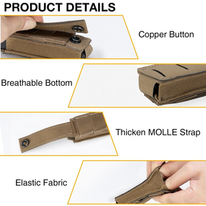 Étui tactique personnalisé en nylon pour un seul chargeur, sac d'accessoires, étui à dégainage rapide pour la chasse en plein air, marque Scorpion - Product Image 6