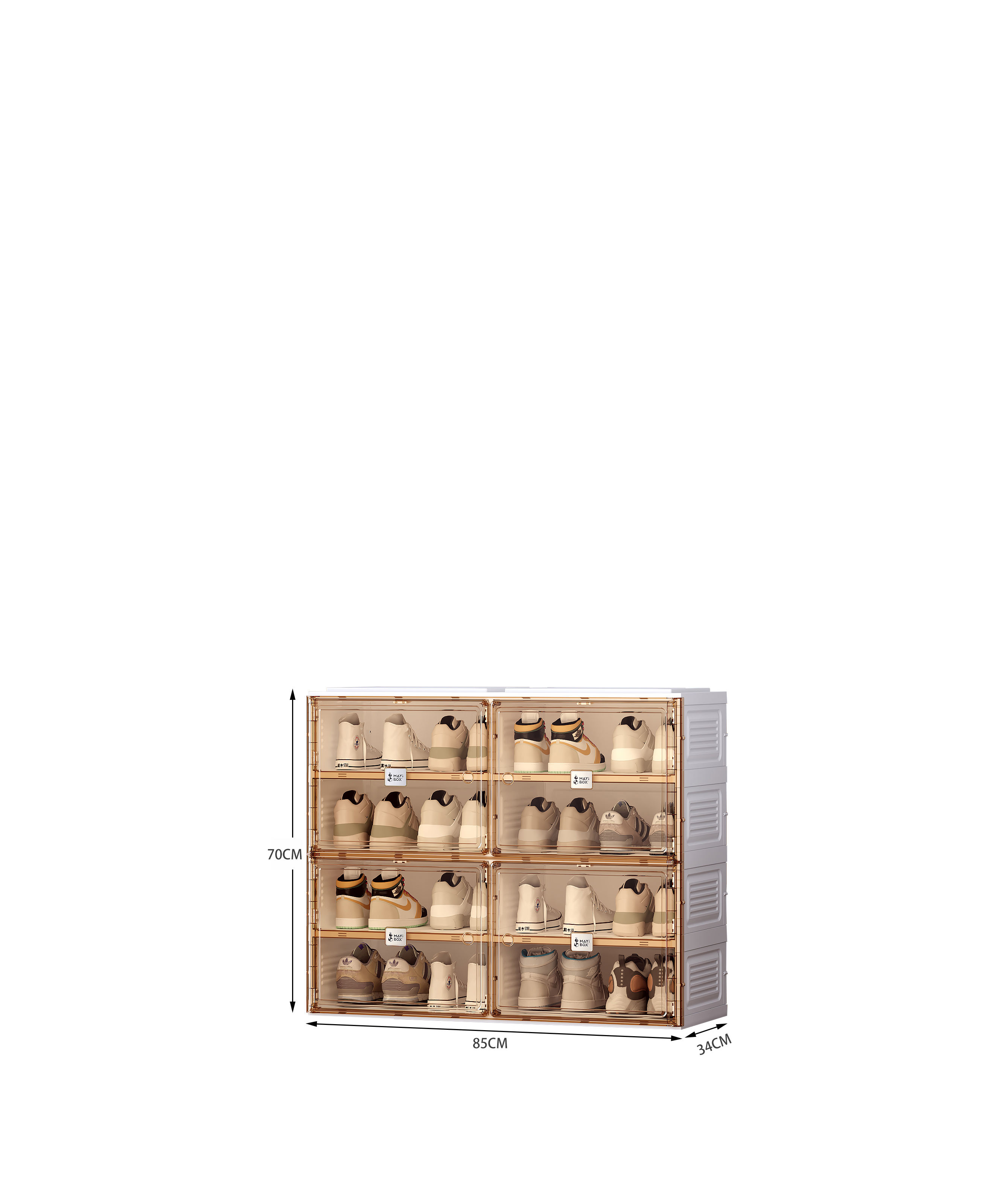 2 rangées 4 portes A (8 grilles)