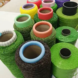 Professional grass supplier PP Synthetic turf yarns PE artificial grass yarns